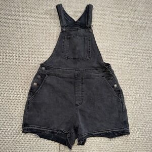 Holister Gray‎ Black Jean Shortalls. Overalls. Small. Hippie, Festival